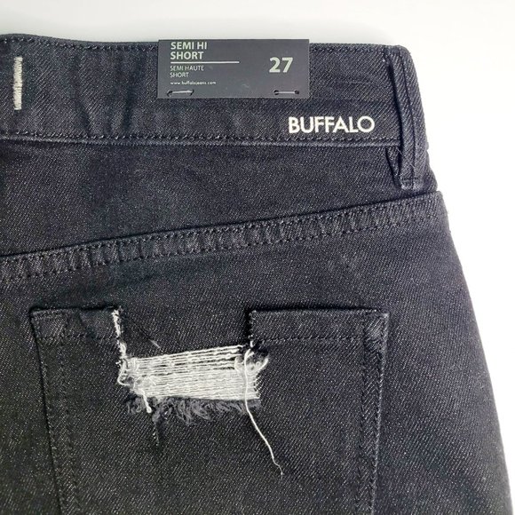 Buffalo David Bitton Black Ripped Shorts - Picture 7 of 7
